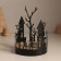 Summary metal, wood on 1 candle "houses and deer" d = 4 cm 10x10x13.8 cm