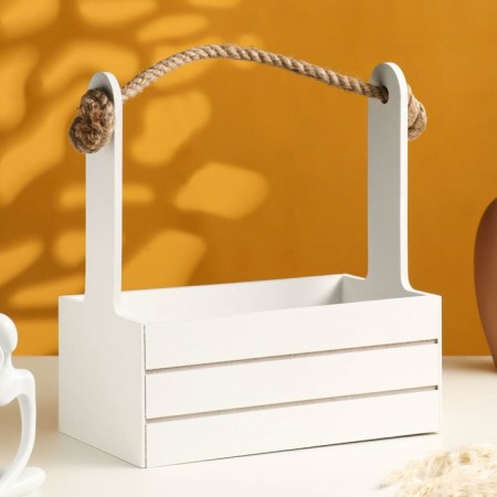 Box - Kashpo wooden 25x15x30 "September 1" White-2