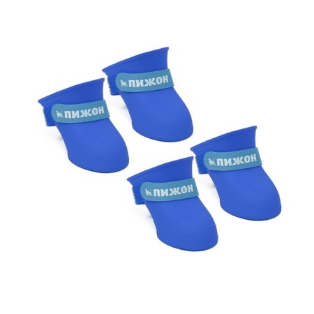 Rubber pijon boots, set 4 pcs., Rr. S (sole 4 x 3 cm), blue-1