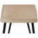 Metal frame stool Dodo metal/velor, black/beige 48x54x77 cm