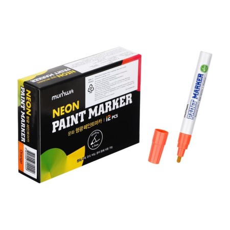 Marker - paint (varnish) munhwa, 4.5 mm, nitro -base, waterproof, orange neon