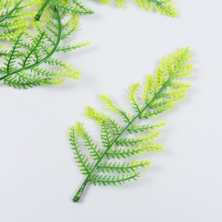 Decor for creativity "Leaves of the forest fern" set 5 pcs Green 15 cm