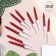 Set of candles in the cake "Spiral", 200pcs, 5 cm, red metallic