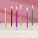 Candles in cocktail cake "Happy Birthday", 6 pcs, 6.5 cm, metallic