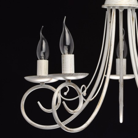 Suspended chandelier "Candle", 5x60W E14, white 52x52x75 cm-7