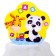 Stool "Alphabet with animals", 26 cm, white color