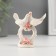 Polystone souvenir "Pigeons on an openwork stand with pink roses" 6x6.3x3 cm