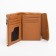 Women's wallet on the button, brown color