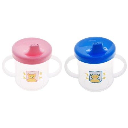 Perepolniki bowl with solid nose, with two handles, 200 ml, from 4 months, Mix colors-2