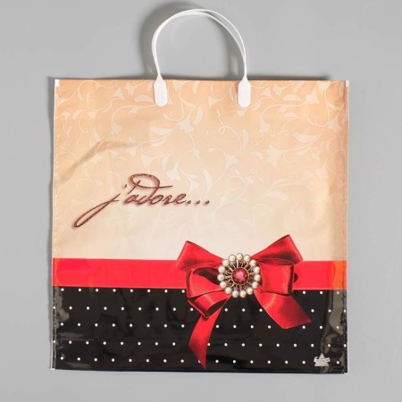 Package "Zhador", polyethylene with a plastic pen, 36 x 37 cm, 100 μm