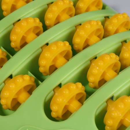 Foot massage, with spikes, 26 × 18 × 5 cm, green/orange color-4