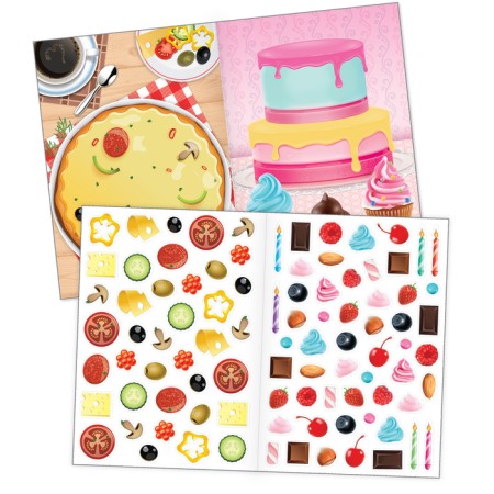 Stickers reusable "Young cook", A4 format-1