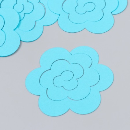 The workpiece of Foamiran "Flower Curly" 10x9.5 cm set 5 pcs. Directly blue-2