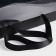 Gift box with a bow, handles and a transparent lid 35 x 21 x 15 cm black