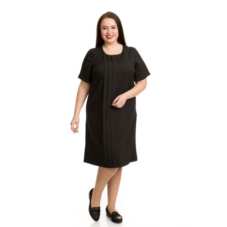 Female dress, size 52, black color-1