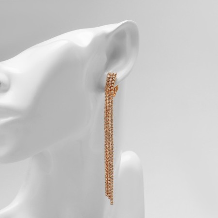 Clips "ice" triple continuous, white color in gold-2