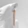 Clips "ice" triple continuous, white color in gold