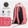 Backpack-Suma, lightning department, external pocket, raspberry color