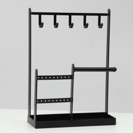 Star for jewelry "Universal" 2-level, 20 × 7.5 × 27 cm, black color-2