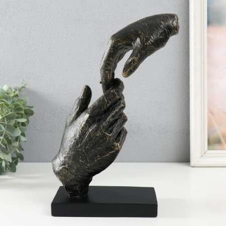 Souvenir Polystone "Touching Hands" for metal 18.4x10.4x29.4 cm-3