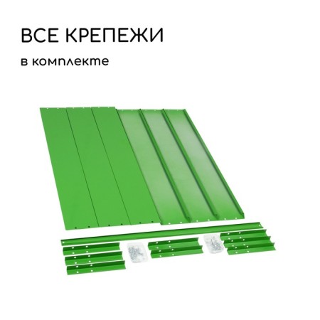 Glocked bed, 200 × 100 × 15 cm, bright green, Greengo-6