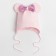 Hat for the girl "Mouse", color powder/bow, size 42-46