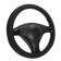 Cartage steering wheel, pu skin, perforation, 38 cm, black