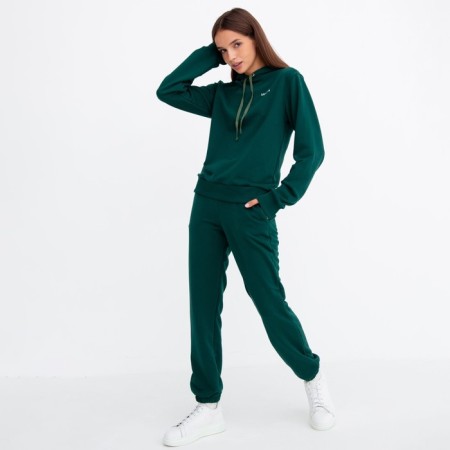 Female set (sweatshirt/pants), emerald color, size 48-1
