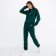 Female set (sweatshirt/pants), emerald color, size 48
