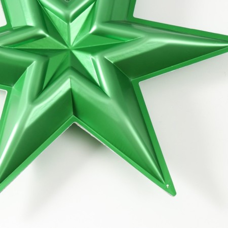 Figure "Star in the Star" Small Green metallic, 38.8x33.5 cm-3