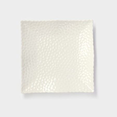 Ceramic square "airiness", d = 24 cm, white color