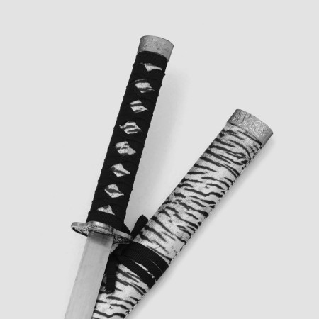 Souvenir weapon "Katana on the stand", gray scabbard near Zebra, 89cm-5