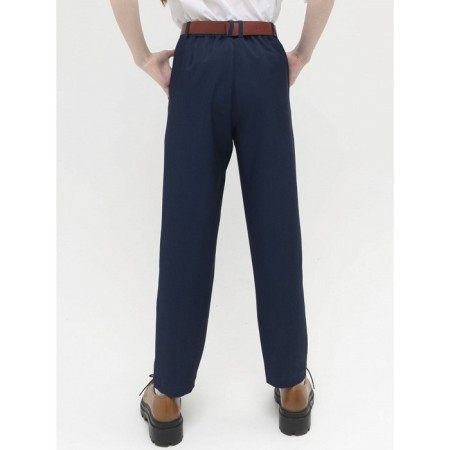 Pants for girls, height 140 cm, dark blue color-3