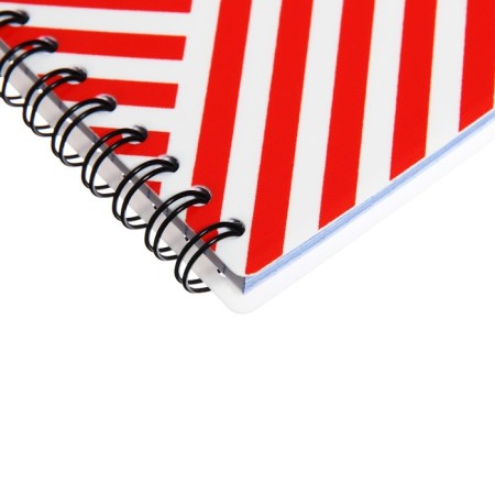 Notepad A5, 80 sheets in a cage on a spiral, Erichkrause Red Concept, plastic cover-2