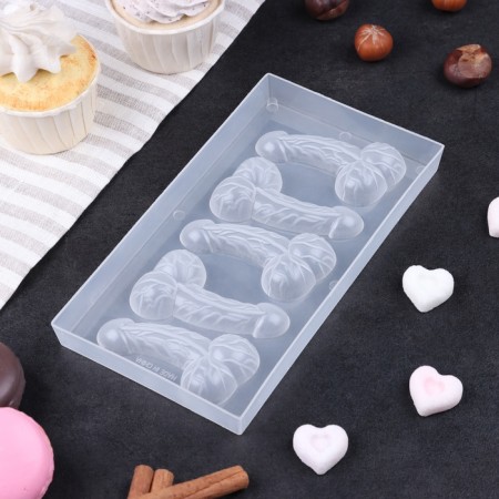 Form for ice and confectionery jewelry "18+", 1 figure, 15 x 7 cm, transparent-2