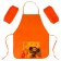Apron for labor + sleevens 550 x 440 mm, + oilcloth 40 x 69 cm "Cheburashka" size M (height 122-158)