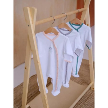 Children's jumpsuit on Rant Rainbow buttons, height 68 cm, peach color-2