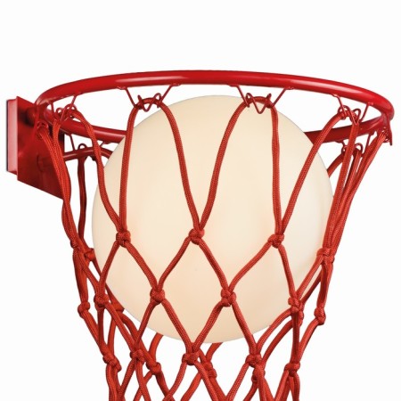 Wall lamp Mantra Basketball, E27, 1x20W, 320x300x370 mm, Matte red color-1