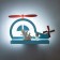 Bra "Helicopter" LED 18W blue 35x25x8cm