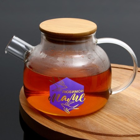 Glass kettle "Mom", 1000 ml-4