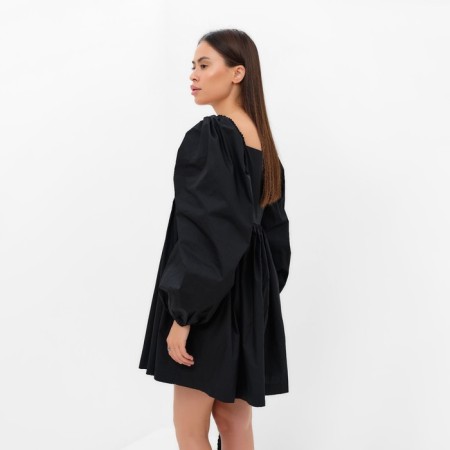 Women's dress MIST with voluminous sleeves, black, p.44-46-3