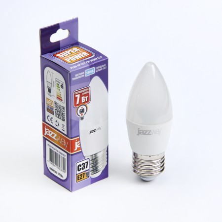 LED LED JAZZWAY, C37, E27, 7 W, 520 LM, 5000 K, PLED-SP-2