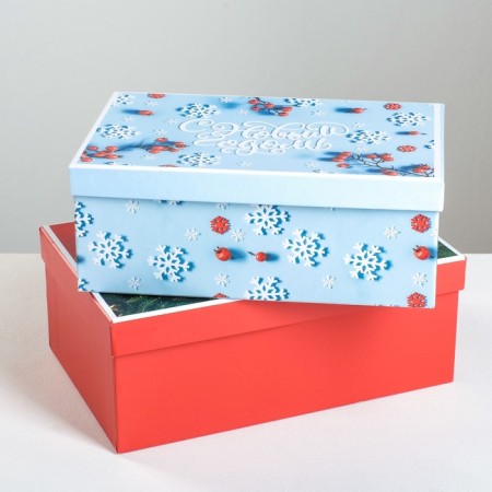 A set of gift boxes 6B1 “Styl”, 20 x 12.5 x 7.5 - 32.5 x 20 x 12.5 cm, New Year-1