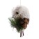 Decorative suspension "White owl" 7 × 11 × 20 cm