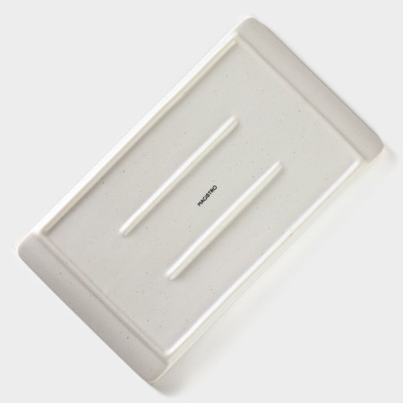 Porcelain dish for feeding Magistro Slate, 26.5 × 15 cm, white color-3