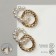 Earrings Metal "Two Rings" beads and metal, color gold