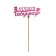 Topper for a cake wooden "Best Grandmother", Fuchsia color