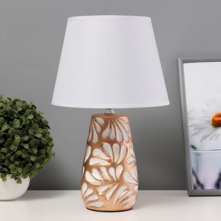Aisha table lamp E14 40W white-gold 22x22x36 cm