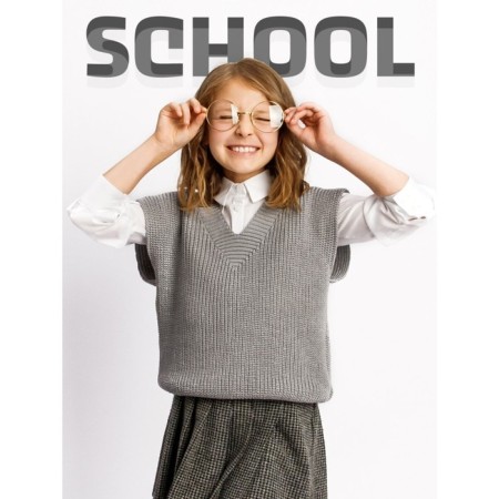 Жилет для девочки Amarobaby Knit, рост 134 см, цвет серый-6