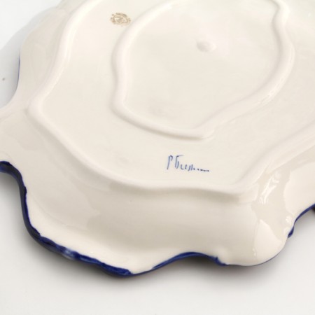Big tray, gzhel, porcelain, 36x26 cm-3